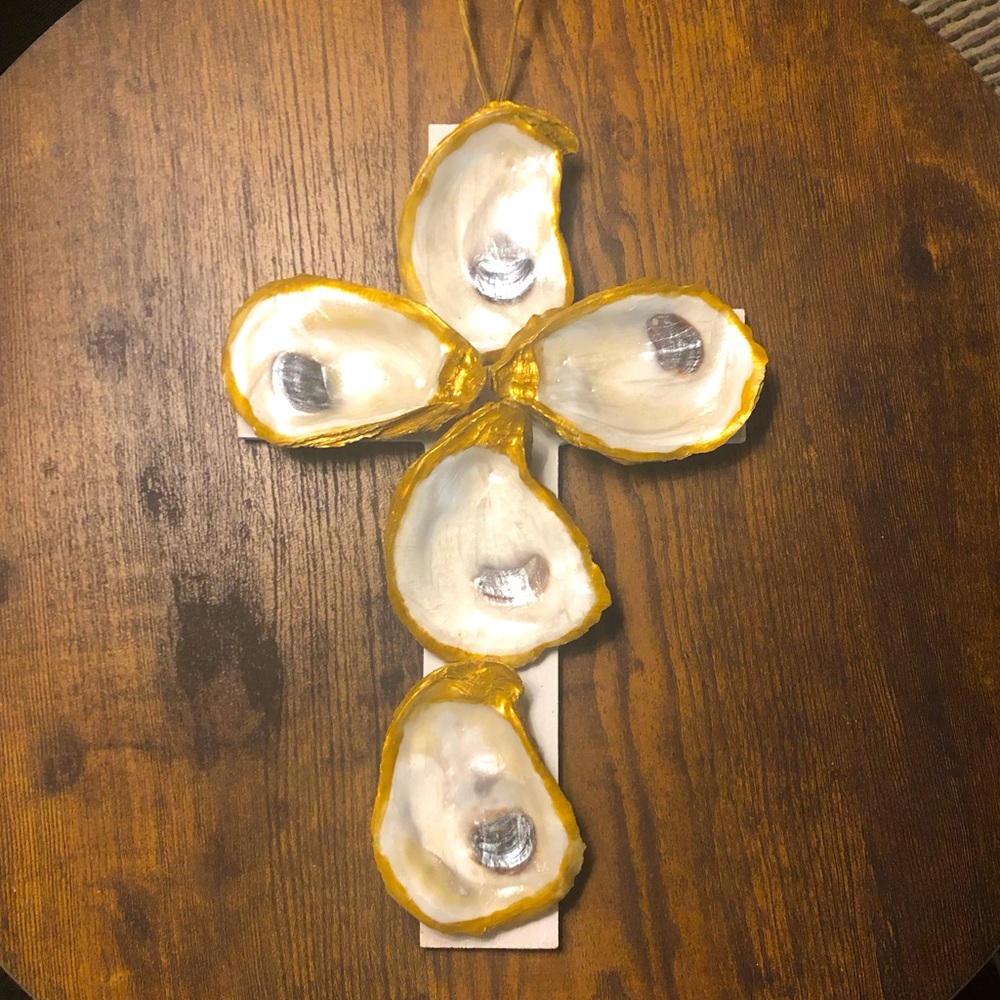 Louisiana Oyster Shell Cross